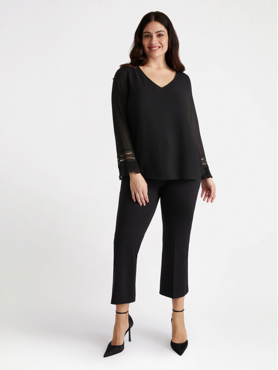 Fiorella Rubino Fiorella Rubino Bluzka G267L008074N033 Czarny A-Line Fit