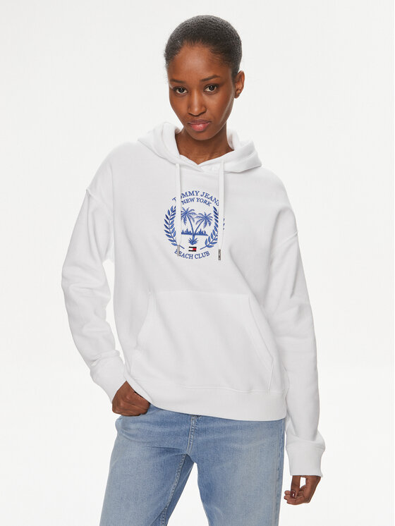 Tommy Jeans Tommy Jeans Majica dugih rukava DW0DW17792 Bijela Boxy Fit
