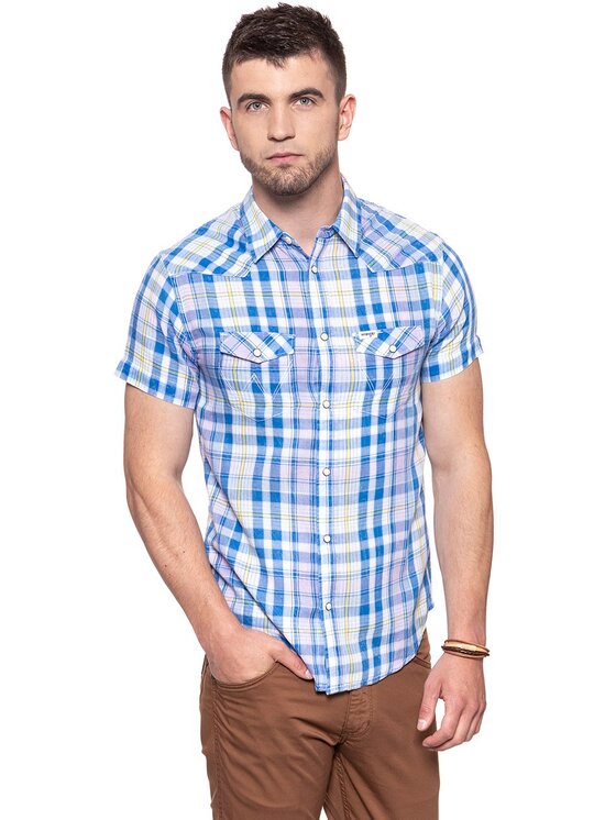 Wrangler Wrangler Camicia SS WESTERN SHIRT Bianco Regular Fit