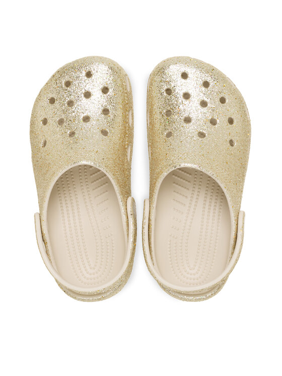 Crocs Crocs Natikače Classic Chunky Glitter Clog K 211939 Bež