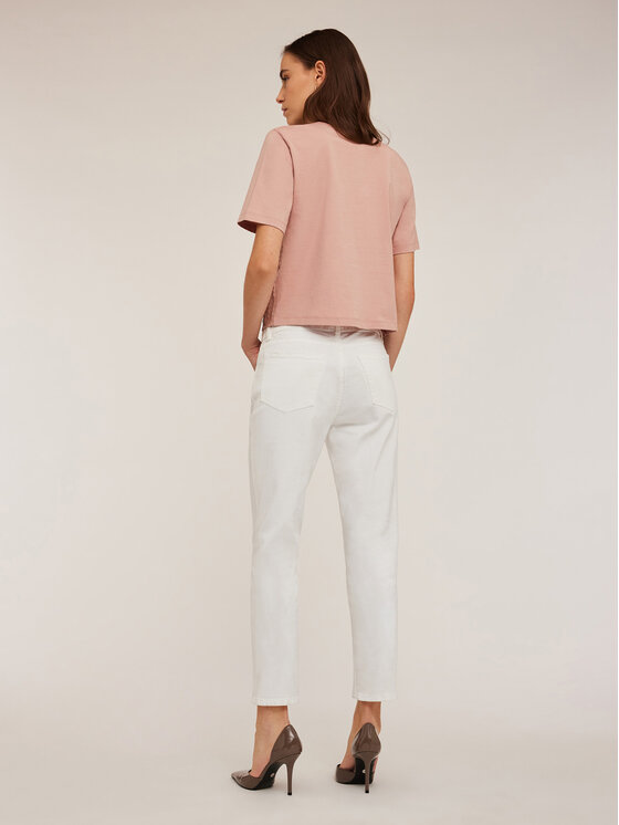 Motivi Motivi Pantaloni di tessuto P727Q003648N011 Bianco Regular Fit