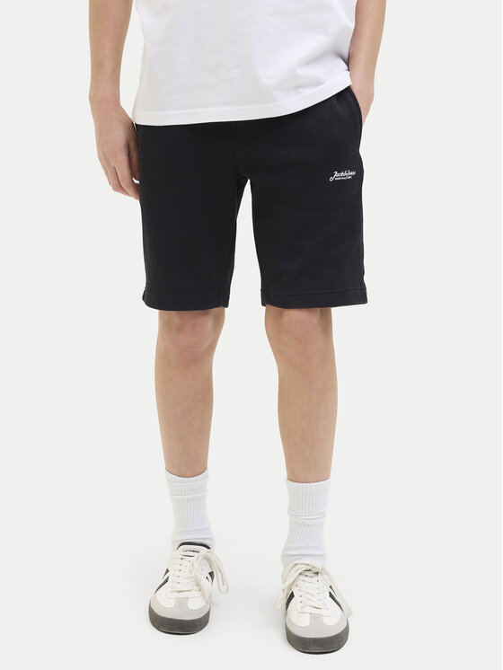 Jack&Jones Junior Športové kraťasy Gordon 12270663 Čierna Slim Fit