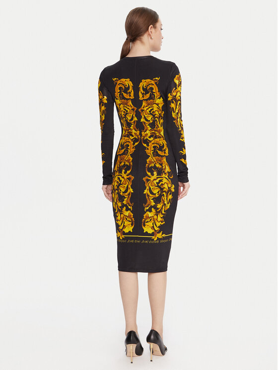 Versace Jeans Couture Versace Jeans Couture Rochie de zi 79HAO9P0 JS524 Negru Slim Fit