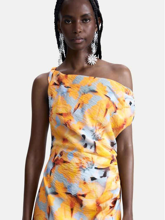 Desigual Desigual Sommerkleid Sol 26SWVW50 Gelb Slim Fit