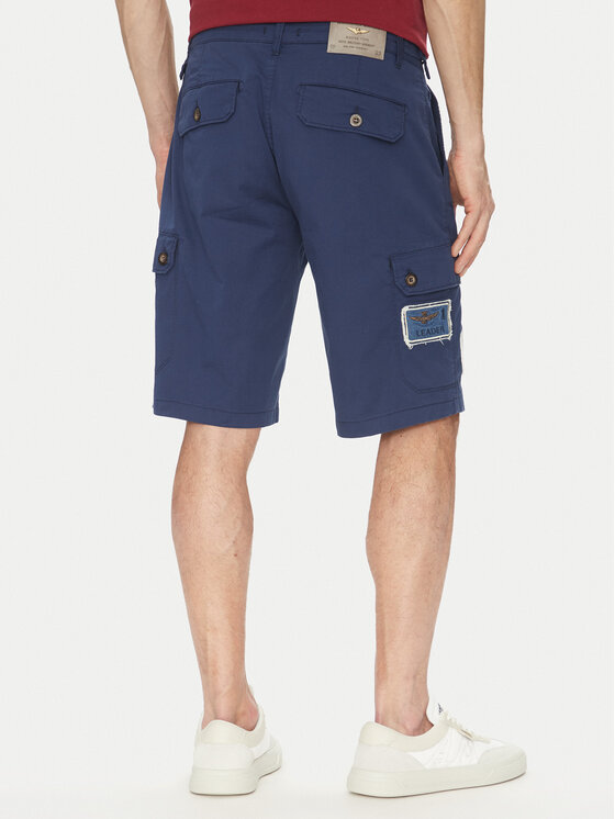 Aeronautica Militare Aeronautica Militare Pantalon scurți din material 251BE257CT3510 Bleumarin Regular Fit