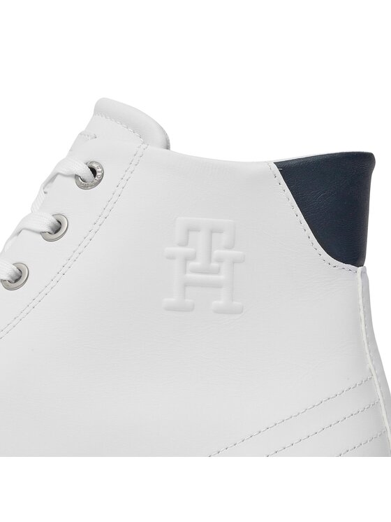 Tommy Hilfiger Tommy Hilfiger Laisvalaikio batai Th Hi Vulc Street Lth Ess FM0FM04897 Balta