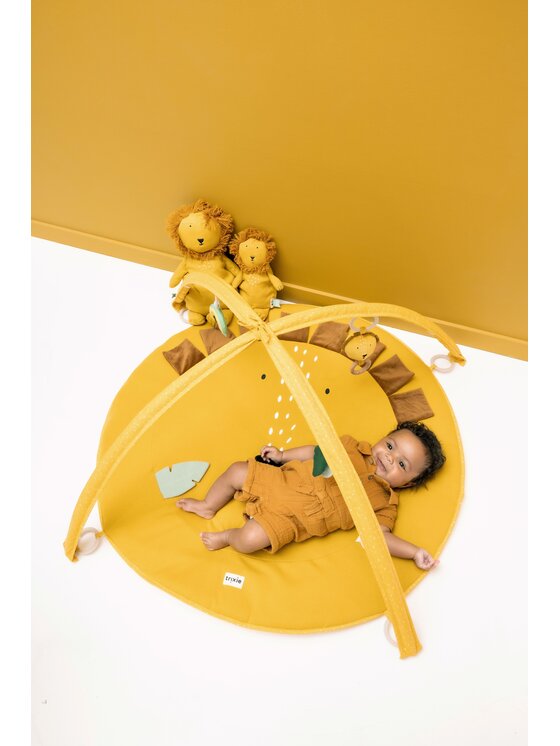 Trixie Baby Trixie Baby Mata dla dzieci Mata aktywizująca z pałąkiem - Lew Żółty