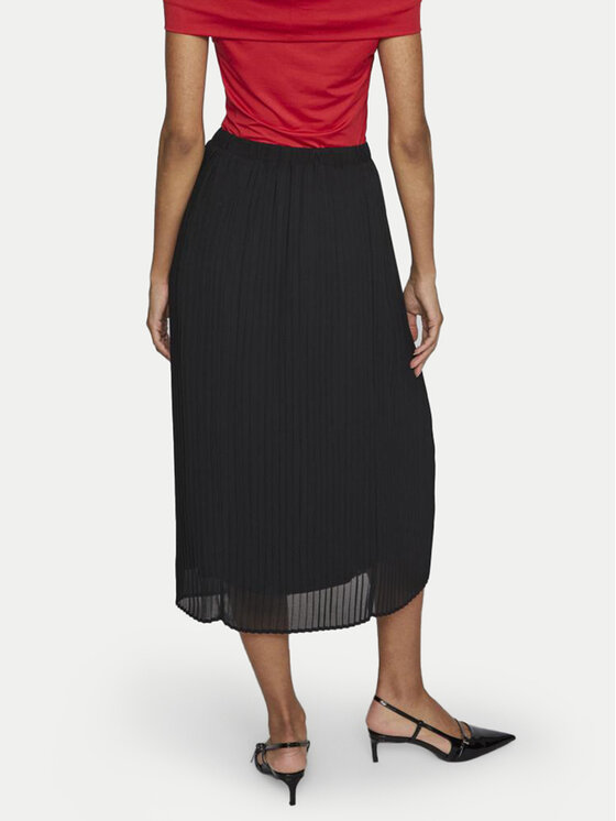 Vila Vila Gonna plissettata Olinda 14096093 Nero Regular Fit