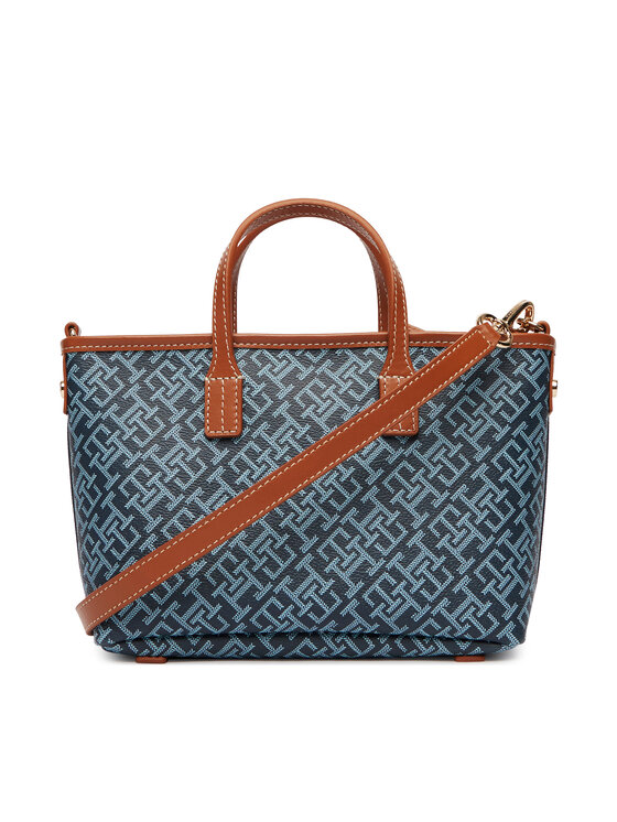 Tommy Hilfiger Tommy Hilfiger Torbica Th Monoplay Mini Tote Stripe Le AW0AW18389 Plava