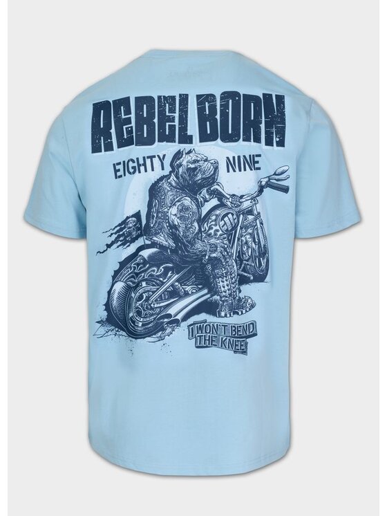 PITBULL PITBULL T-Shirt REBEL BORN Niebieski Regular Fit