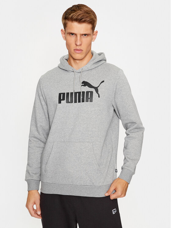 Puma Puma Bluza Puma Essential Big Logo Hoody Szary Regular Fit
