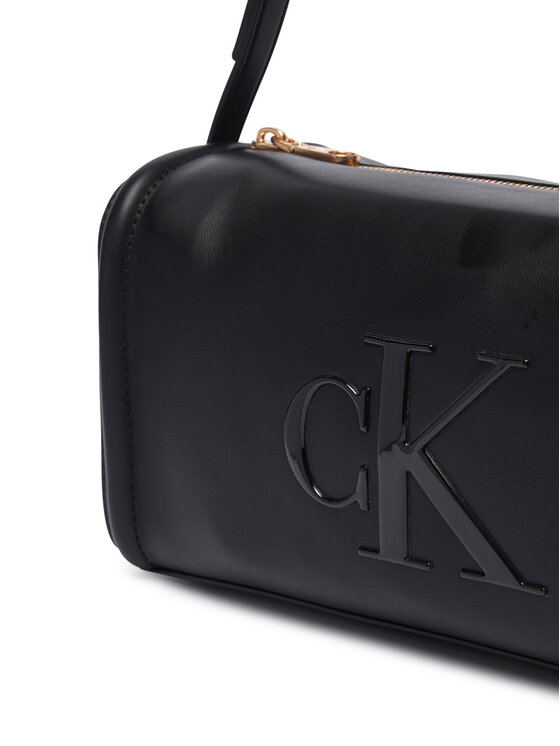 Calvin Klein Calvin Klein Torbica Bold Ck Slouchy Shoulder Bag LV04F3894G Crna
