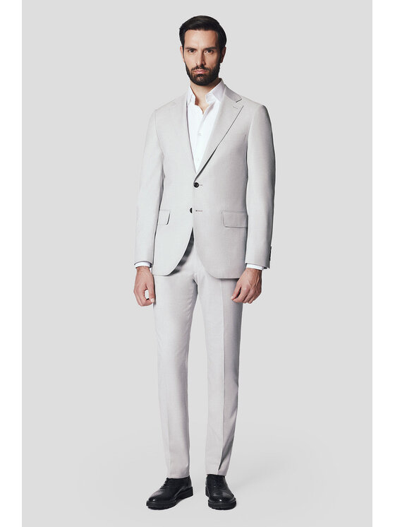 Lancerto Lancerto Garnitur Raleigh GA073125000007 Szary Slim Fit