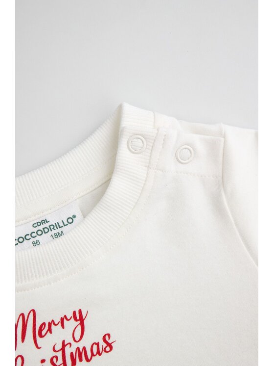 Coccodrillo Coccodrillo Body dziecięce ZC6112101MER-003 Kremowy Regular Fit