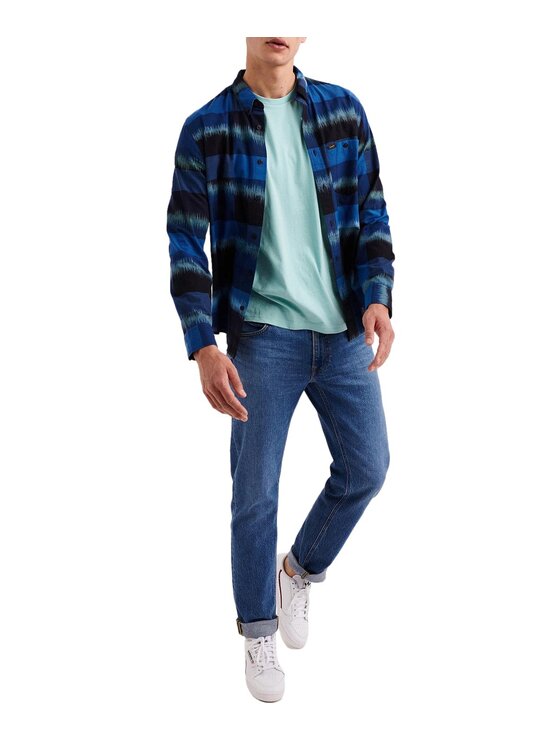 Lee Lee Jeansy DAREN ZIP FLY Niebieski Straight Fit
