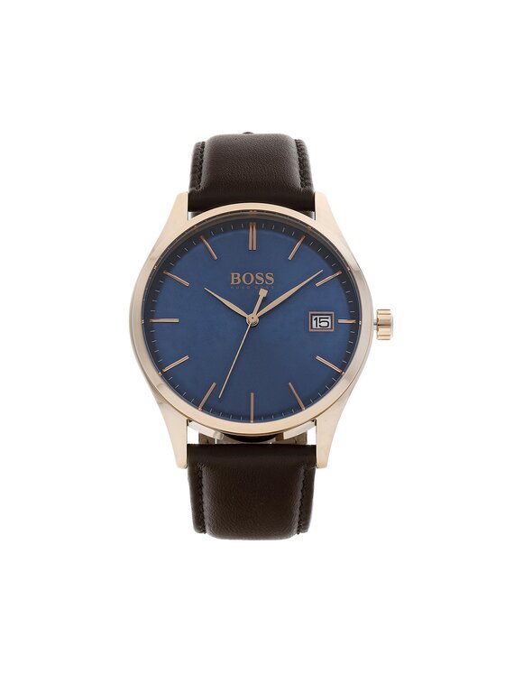 BOSS Boss Zegarek Commissioner 1513832 Brązowy