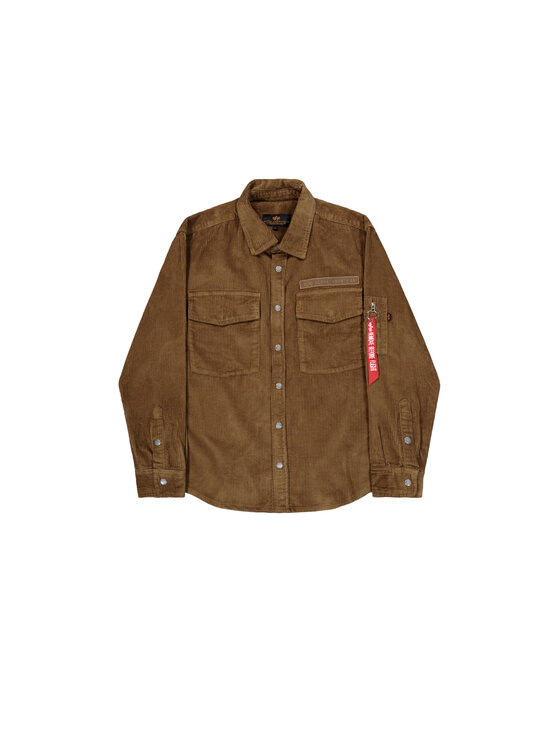 Alpha Industries Alpha Industries Koszula Cord Overshirt Żółty Regular Fit