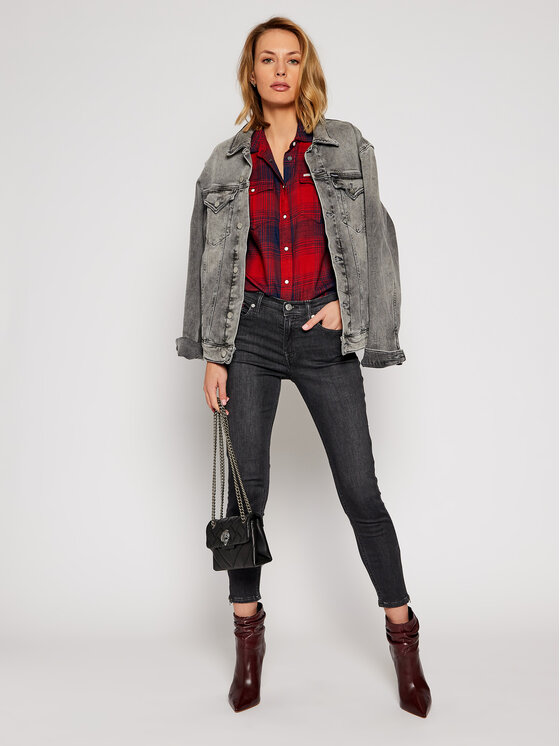 Lee Lee Koszula jeansowa Western L45SGBOE 112110476 Czerwony Regular Fit
