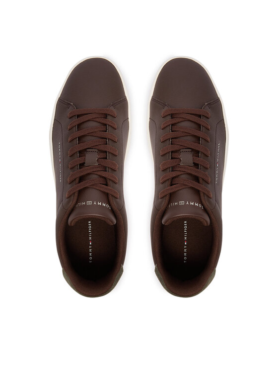 Tommy Hilfiger Tommy Hilfiger Αθλητικά Th Court Lth Detail Ess FM0FM05367 Καφέ