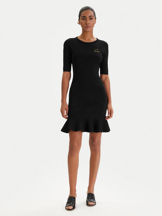 Armani Exchange Armani Exchange Strickkleid XW001872 AF10352 Schwarz Slim Fit