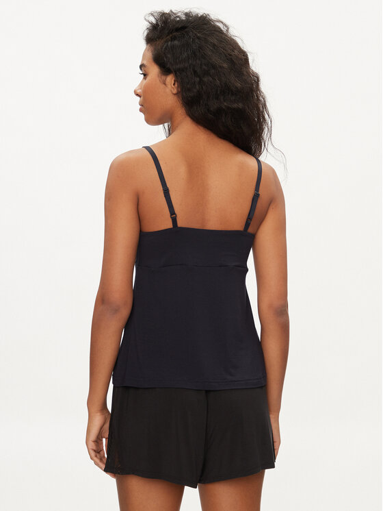 Tommy Hilfiger Tommy Hilfiger Pižamos marškinėliai UW0UW05404 Tamsiai mėlyna Slim Fit