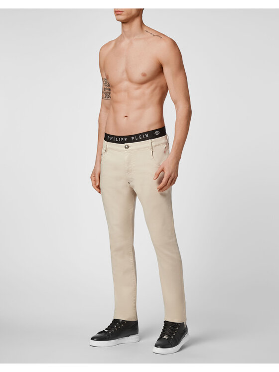 PHILIPP PLEIN PHILIPP PLEIN Jeansy 5415 Béžová Jogger Fit