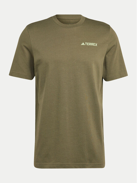 adidas adidas Тениска от техническо трико Terrex Graphic MTN 2.0 IM8353 Зелен Regular Fit