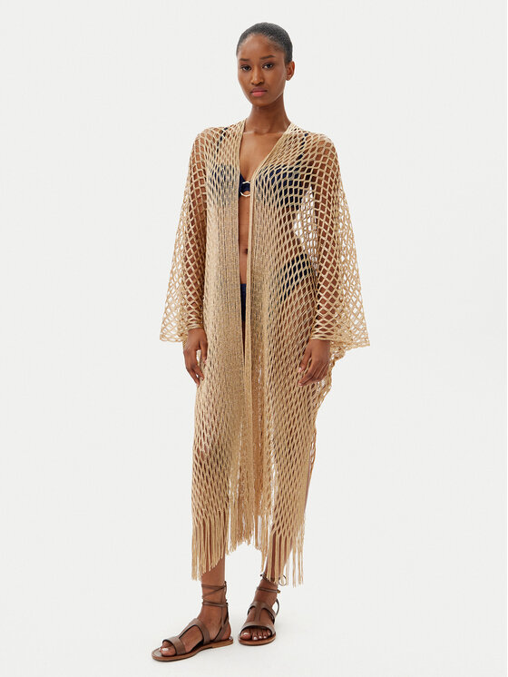 Selmark Kimono BC197 Zlatá Relaxed Fit