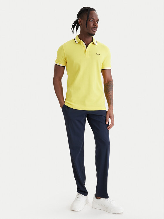BOSS BOSS Polo marškinėliai Paddy 50469055 Geltona Regular Fit