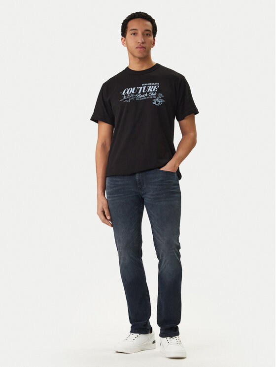 Versace Jeans Couture Versace Jeans Couture Tričko 80GAHT10 CJ00T Čierna Regular Fit