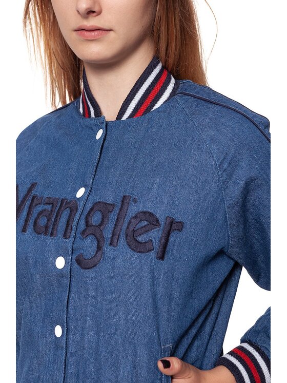 Wrangler Wrangler Kurtka damska BOMBER JACKET Czerwony Regular Fit