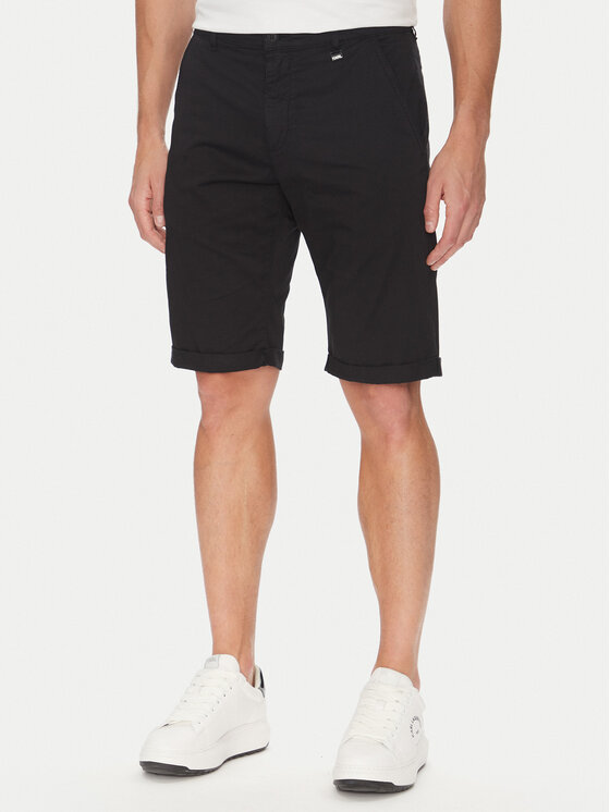 KARL LAGERFELD KARL LAGERFELD Šortky z materiálu 265812 552829 Černá Regular Fit