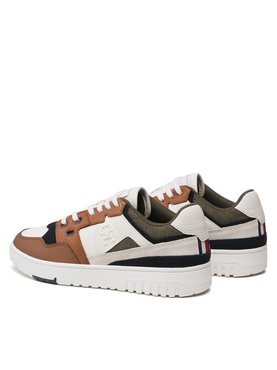 Tommy Hilfiger Tommy Hilfiger Sneakersy Th Basket Better Ii Lth Mix FM0FM04794 Brązowy