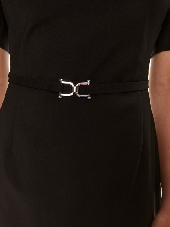 BOSS Boss Vsakodnevna obleka Daleah 50490041 Črna Slim Fit
