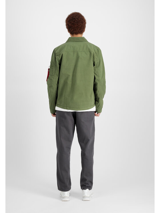 Alpha Industries Alpha Industries Koszula Color Block Overshirt Zielony Regular Fit