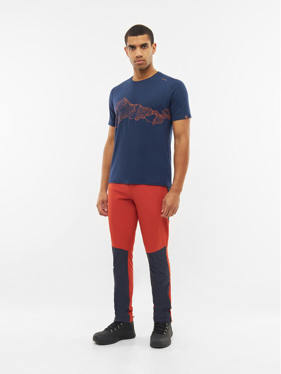Viking Viking T-Shirt Lenta Bamboo Light Granatowy Regular Fit