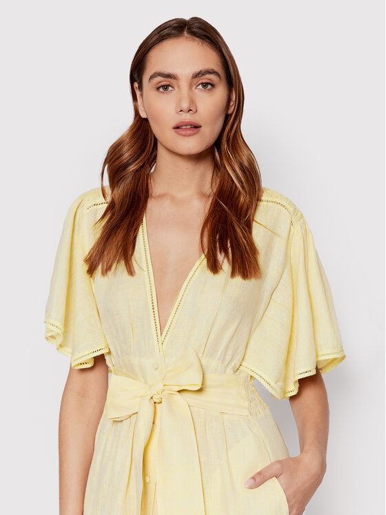 Silvian Heach Silvian Heach Kasdieninė suknelė CVP22180VE Geltona Regular Fit