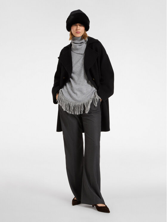 Elena Mirò Elena Mirò Cappotto invernale 8081E000162N033 Nero Regular Fit