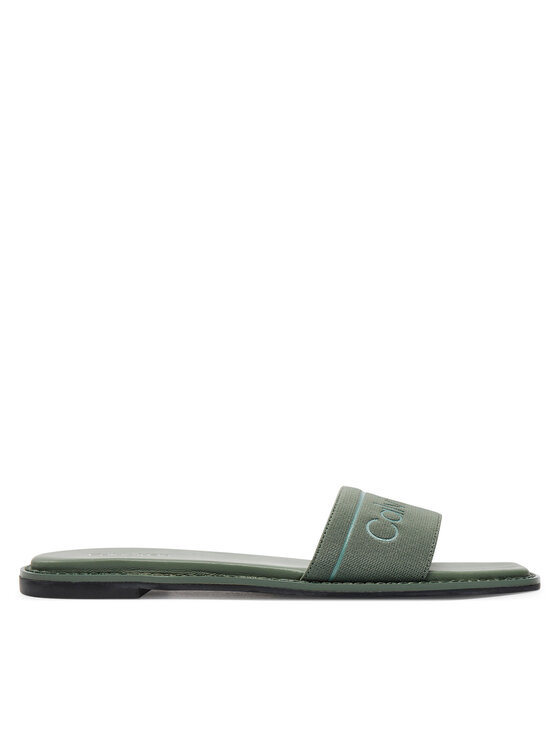 Calvin Klein Iešļūcenes Flat Slide He HW0HW01989 Zaļš