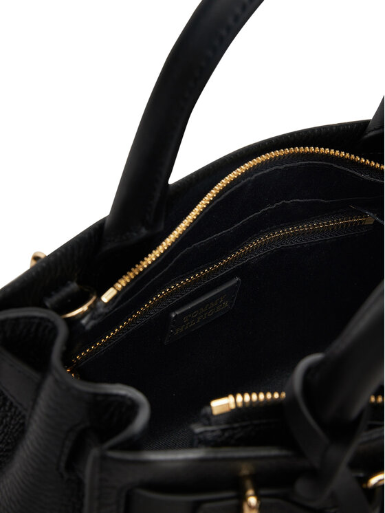 Tommy Hilfiger Tommy Hilfiger Ročna torba American Icon Mini Tote Leather AW0AW17188 Črna