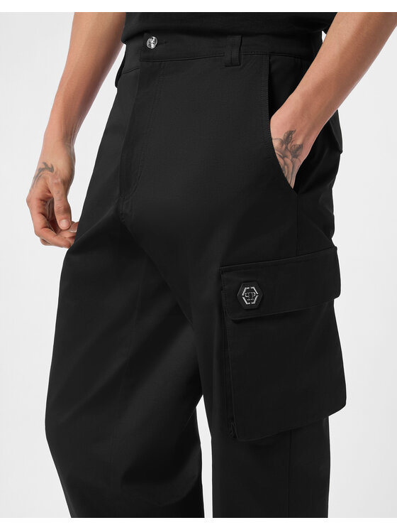 PHILIPP PLEIN PHILIPP PLEIN Spodnie cargo 24233 Czarny Cargo Fit
