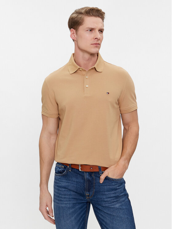 Tommy Hilfiger Polo 1985 MW0MW17771 Haki Slim Fit