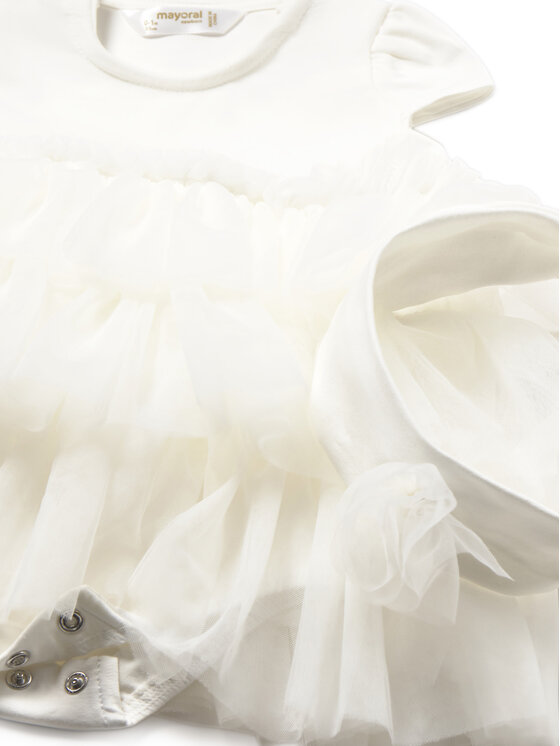 Mayoral Mayoral Elegantes Kleid 1601 Weiß Regular Fit