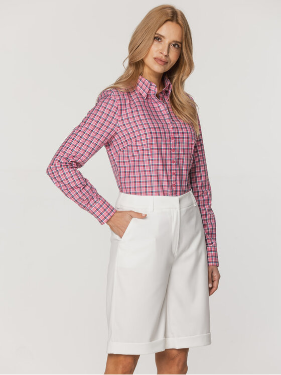 Willsoor Willsoor Koszula 61330 Różowy Regular Fit