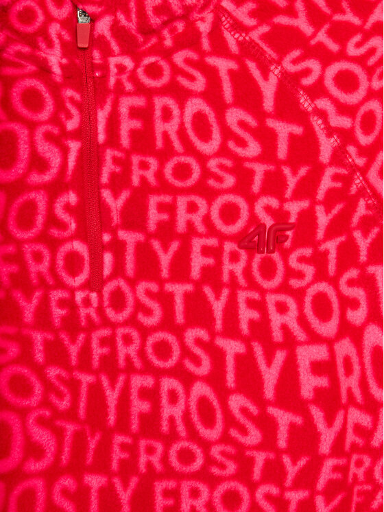 4F 4F Felpa di pile 4FJWAW24UFLEF051 Rosso Regular Fit