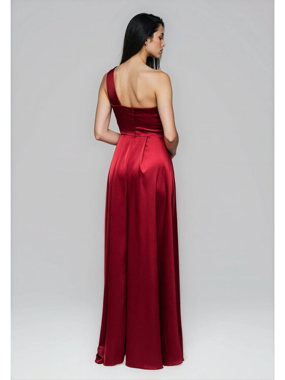 Ombre Ombre Sukienka wieczorowa LA-OM-DLR252 Czerwony Regular Fit