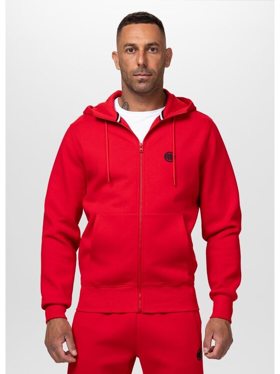 PITBULL PITBULL Bluza CHARGER SMALL LOGO Czerwony Regular Fit