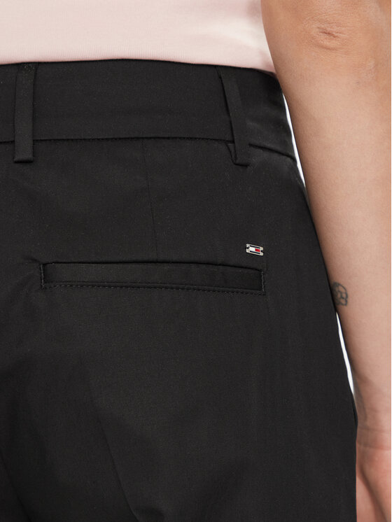 Tommy Hilfiger Tommy Hilfiger Chino hlače WW0WW40504 Črna Straight Fit