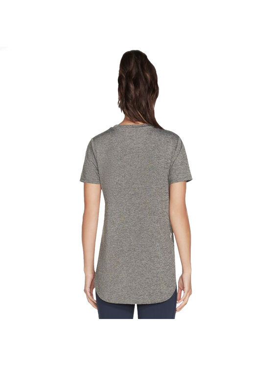 Skechers Skechers T-Shirt Skechers Diamond Blissful Tunic Tee Czarny Regular Fit