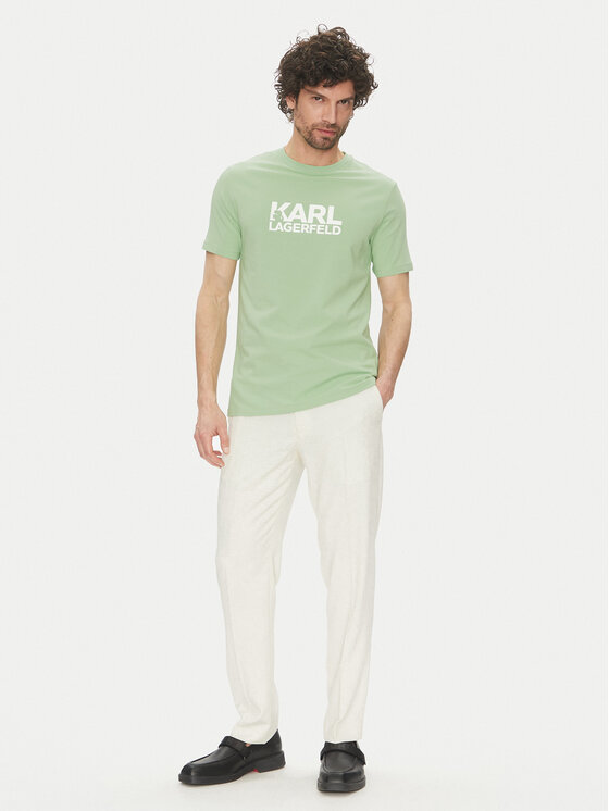 KARL LAGERFELD KARL LAGERFELD T-Shirt 755087 552235 Zielony Regular Fit
